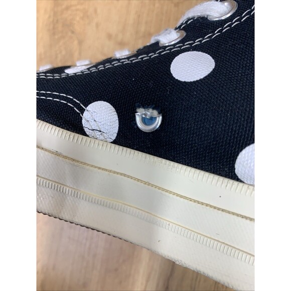 Converse Chuck 70 Hi Polka Dot Sneakers 157250C Comme des Garcons Play Size 9 - Picture 16 of 16